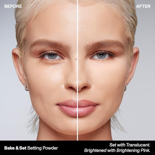 Morphe Totally Set Mini Brighten & Set Setting Powder Duo - Lightweight, Talc-Free Powder for Face Makeup Natural Finish - Minimizes Shine for Up to 24HR - Translucent (2 Count)