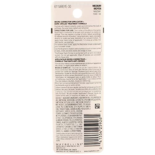 Maybelline Instant Age Rewind Eraser Dark Circles Treatment Concealer, Medium .2 oz (Pack of 4)