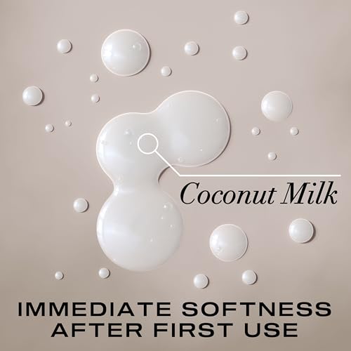 OGX Nourishing + Coconut Milk Shampoo, Hydrating & Restoring Shampoo Moisturizes for Soft Hair After the First Use, Paraben-Free, Sulfate-Free Surfactants, 25.4 fl. oz