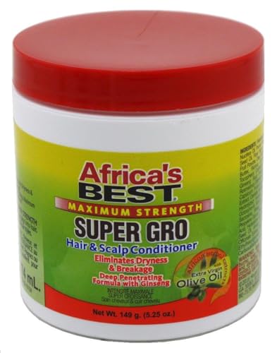Africa's Best Maximum Strength Super Gro Hair & Scalp Conditioner, 5.25 oz (Pack of 2)