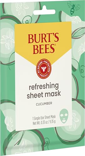Burt's Bees Refreshing Sheet Face Mask with Cucumber, Pack of 6