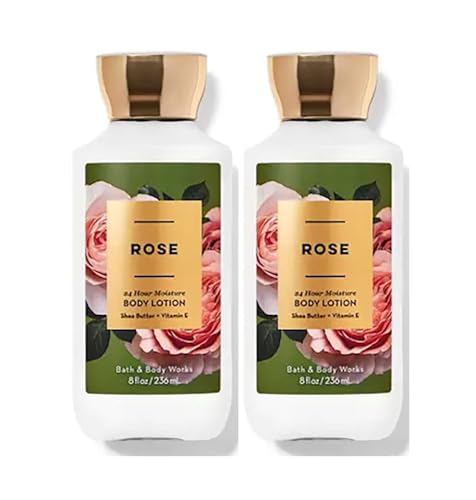 Bath & Body Works Bath and Body Works Rose Super Smooth Body Lotion Sets Gift For Women 8 Oz -2 Pack (Rose)