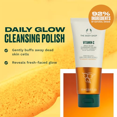 The Body Shop Vitamin C Daily Glow Cleansing Polish – For a Healthier, Fresh-Faced Glow – Vegan – 100ml
