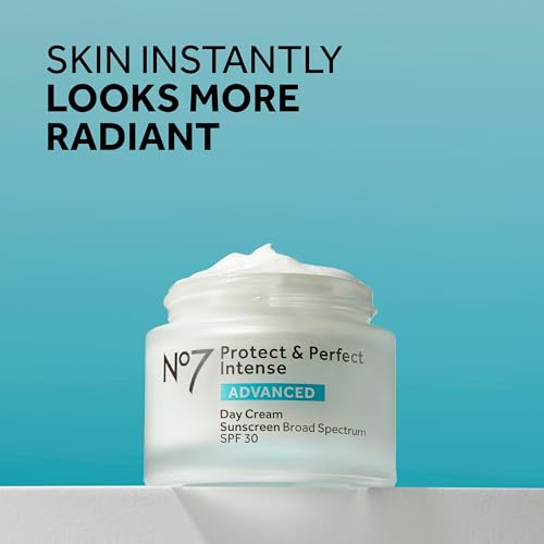No7 Protect & Perfect Anti Aging Skincare Set - Includes SPF 30 Daytime Face Cream, Hydrating Shea Butter Night Cream & Hyaluronic Acid Face Serum (3 Piece Kit)