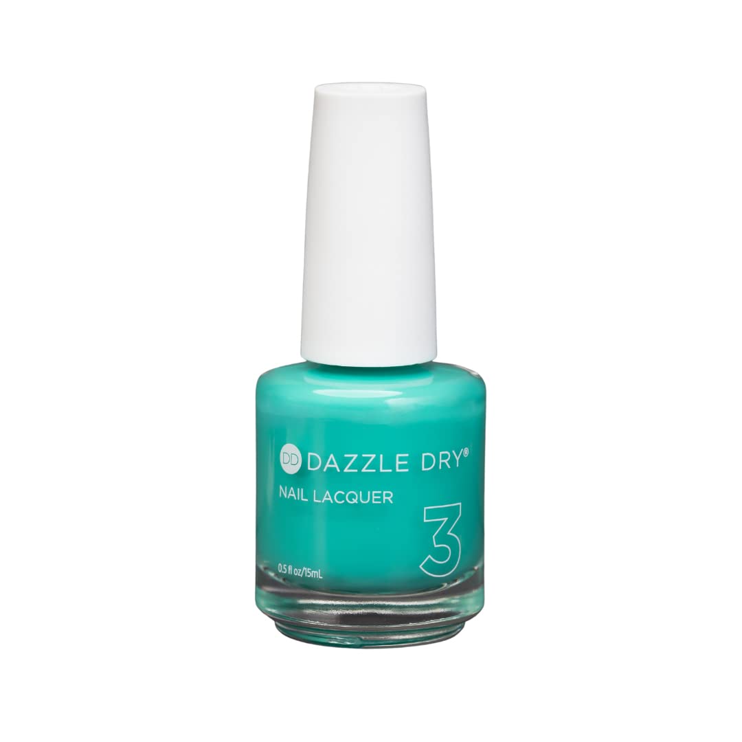 Dazzle Dry Nail Lacquer (Step 3) - Palm Springs - A mid-century modern deep seafoam green. Semi-sheer cream. (0.5 fl oz)