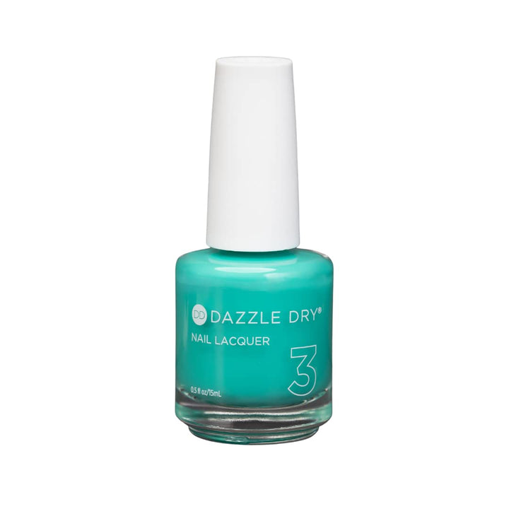Dazzle Dry Nail Lacquer (Step 3) - Palm Springs - A mid-century modern deep seafoam green. Semi-sheer cream. (0.5 fl oz)