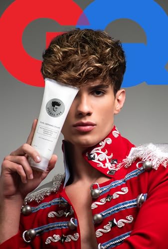 Avenue Man Curl Defining Cream - Improved Formula - Natural & Flexible Hold with Herbal Extracts for All Hair Types - Paraben Free & Sulfate Free