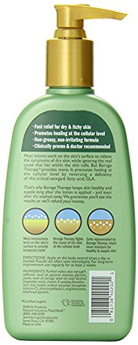 ShiKai Borage Therapy - Natural Dry Skin Lotion, Offers Real Relief from Dry, Red and Itchy Skin (Lightly Scented, 8 Ounces) by ShiKai