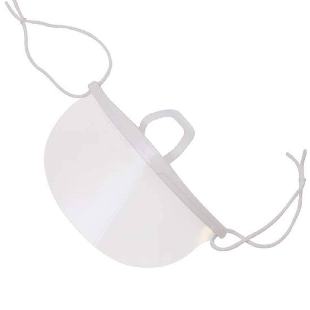 Reusable Plastic Clear Mask 10PCS Professional Transparent Sanitary Cover Anti-Fog Face Shield Nose Mouth Cover Open Face Guard for Restaurants, Food Truck, Hotels, Mall, Beauty salons, Barber Shops