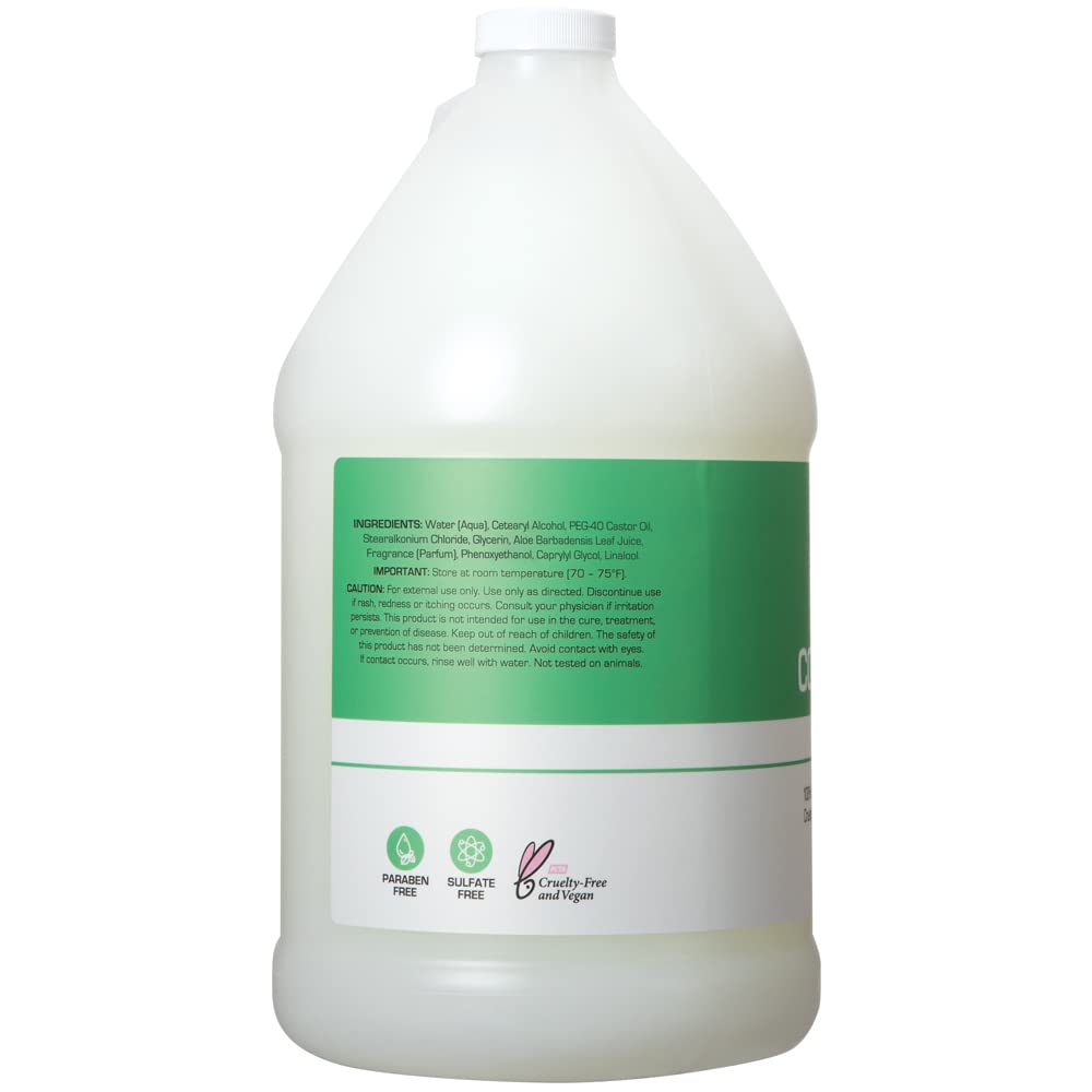 Ginger Lily Farms Club & Fitness Aloe Vera Moisturizing Conditioner, 100% Vegan, Paraben, Sulfate, Phosphate, Gluten & Cruelty-Free, 1 Gallon