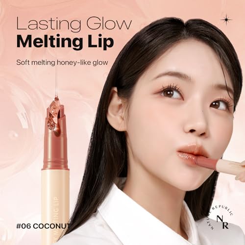 Nature Republic HONEY MELTING LIP (06 COCO) SOFT LIP STICK, Hydrating Gloss, Moisturizing balms, Sheer tint, Shine & Glowy Finish, korean make up