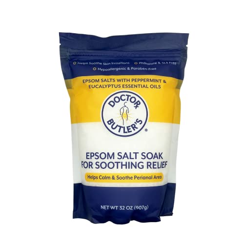 Doctor Butler’s Epsom Salt Soak – Sitz Bath Salts for Hemorrhoids Relief for Men and Women, Soothes and Provides Natural Relief Associated with Hemorrhoids (32 oz)