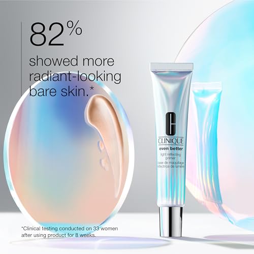 Clinique Even Better Light Reflecting Face Primer With Vitamin C + Hyaluronic Acid For All Skin Types | Hydrating, Lightweight + Illuminating Finish, 1 Fl Oz