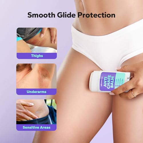 SilkySecret Anti Chafing Stick (2.82 Oz), Anti-Chafe Balm for Women & Men, Glide-On Comfort for Thighs, Underarms & Sensitive Areas, Long-Lasting Skin Protection