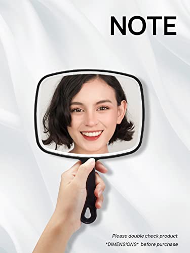 OMIRO Hand Mirror, Black Handheld Mirror with Handle, 6.6 W x 9.2 L, Pack of 3