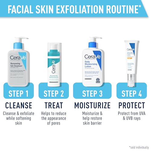 CeraVe Renewing Salicylic Acid Cleanser, Formulated With Hyaluronic Acid, Niacinamide, & Ceramides, Gentle BHA Exfoliating Face Wash Smooths & Softens Skin, Non Comedogenic & Fragrance Free, 8 Ounce
