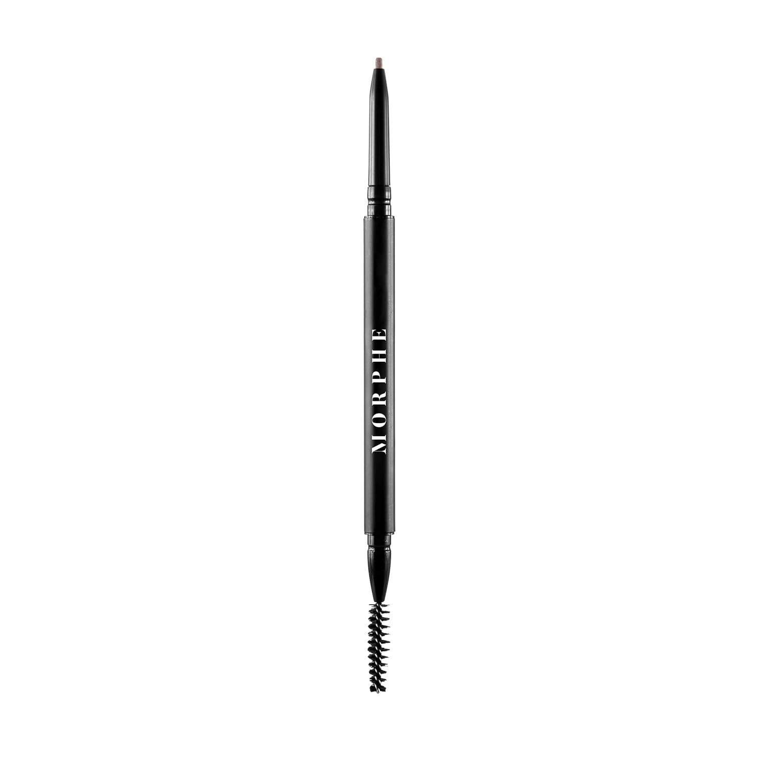 Morphe Micro Dual Eyebrow Pencil - Dual-Ended Brow Pencil Featuring a Retractable, Ultra-Precise, Pointed Tip - Richly Pigmented, Smooth-Gliding, Long-Lasting Wax Formula - Cold Brew (0.003 oz)