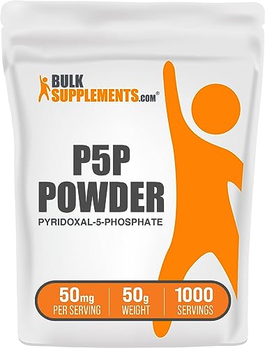 BulkSupplements.com Pyridoxal 5 Phosphate Powder - P-5-P Vitamin B6 Supplement, P-5-P 50mg - P5P Supplement, Gluten Free, 50mg of per Serving, 50g (1.8 oz) (Pack of 1)
