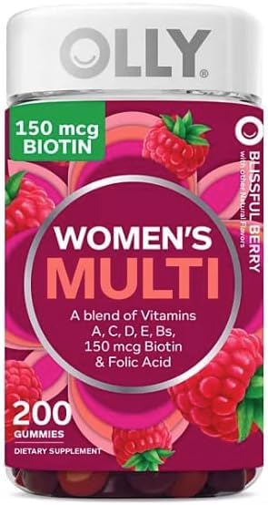 Generic Olly Women's Multivitamin Gummies, Health & Immune Support, Berry (200 ct.)