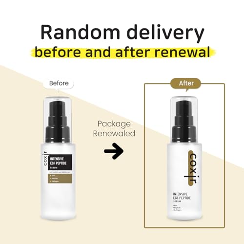 coxir INTENSIVE EGF PEPTIDE SERUM l EGF(Epidermal Growth Factor), Peptide, Niacinamide, Collagen l Firming l Korean Skincare (1.69 Fl Oz (Pack of 1))