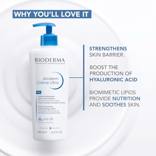 Bioderma Atoderm Cream Ultra, Hydrating Body Moisturizer for Normal to Dry Sensitive Skin