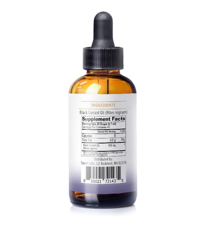 Nuvia Organics Black Currant Oil- 100% All Natural, Cold Pressed, Naturally Rich in Omega 3 and 6 Essential Fatty Acids; 1oz