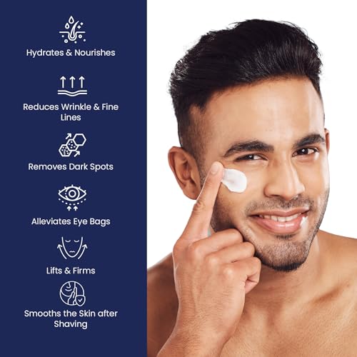 6-in-1 Face Cream for Men: Anti Aging & Wrinkle Cream for Men with Collagen, Hyaluronic Acid, Vitamins E & B, Shea Butter - Dark Spots Remover & Eye Bags Treatment for Men - 1.7 oz.
