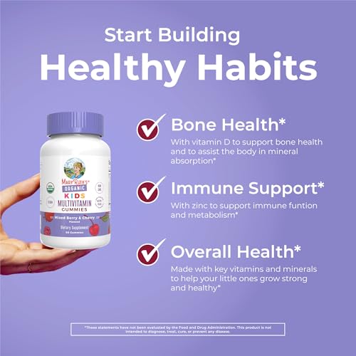 MaryRuth Organics Kids Vitamins | Multi | 1 Month Supply | Kids Multivitamin Gummies for Ages 4+ | Multivitamin for Kids | Vitamins for Kids | Vegan | Only 2 Gummies a Day | 60 Count |