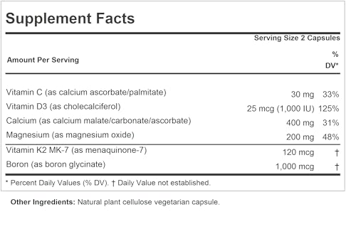 ANDREW LESSMAN Ultimate Calcium-Magnesium Intensive Care with Vitamin D3 and K2 MK7-120 mcg - 60 Capsules - Bone and Skeleton Health Essentials. Gentle, Easy to Swallow, Soluble. No Additives