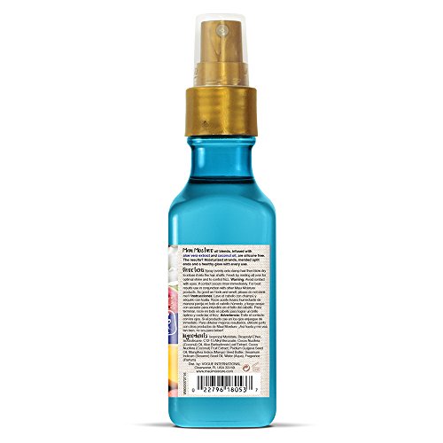 OGX Nourish & Moisture + Coconut Milk Weightless Oil Mist, Leave-In Spray Treatment to Help Defrizz, Hydrate & Replenish Curly Hair, Vegan, Silicone & Paraben-Free, 4.2 fl oz