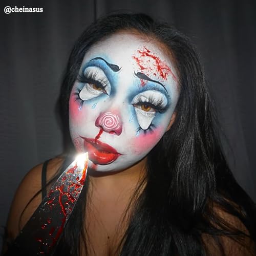 MEICOLY 5PCS Halloween Fake Blood Makeup Kit,Special Effects SFX Makeup for Zombie Vampire Monster Cosplay,2.1oz Fake Blood Spray+2.1oz Dripping Blood+Coagulated Blood+Cleansing Soap+Stipple Sponge