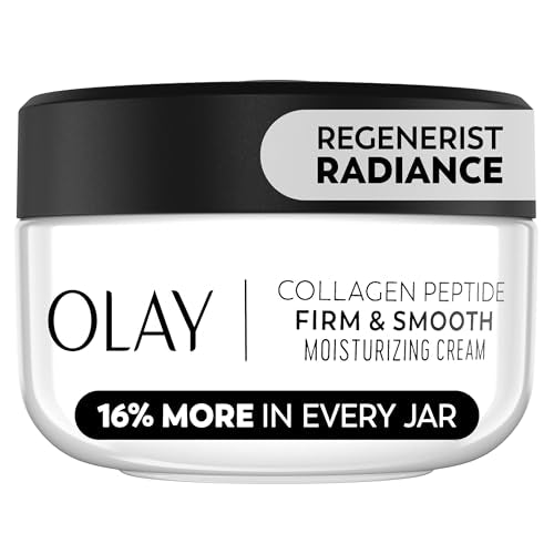 Olay Regenerist Collagen Peptide Face Moisturizer, Firm & Smooth Cream -Fragrance-Free - Hydrating, Firming, Anti-Aging, Anti-Wrinkle, Smoothing - Recyclable Sustainable Eco Jar, Non-Greasy, 2 Oz