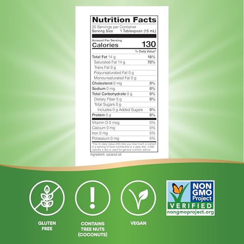 Nature's Way Liquid Coconut Oil, Superior Flavor and Aroma, Hexane Free, Stays Liquid, Non-GMO Project Verified, 10 Fl Oz (Packaging May Vary)