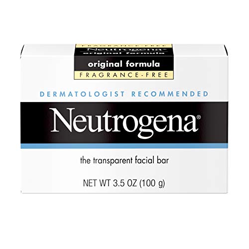 Neutrogena Original Amber Bar Fragrance-Free Facial Cleansing Bar with Glycerin, Pure & Transparent Gentle Face Wash Bar Soap, Free of Harsh Detergents, & Dyes, Hypoallergenic, 3.5 Oz (Pack of 3)