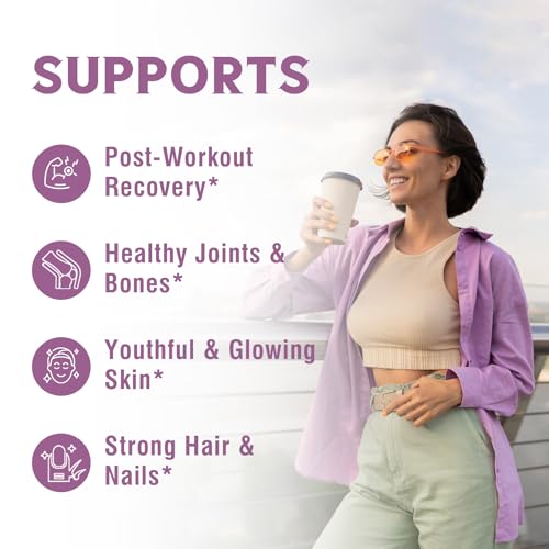 Vitalibre Multi Collagen Peptides Powder Type I II III V X, Hydrolyzed Collagen Protein for Women and Men, Skin, Hair, Nails and Joints, Unflavored, Non-GMO, Keto & GF, Zero Sugar, 45 Servings, 16oz