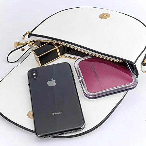 Magnifying Compact Mirror - Snowflakes Elegant Compact Pocket Mini Makeup Mirror Double Sided 1x/10x Magnification Cosmetic Mirrors Handheld Portable for Travel and Purses (Purple)