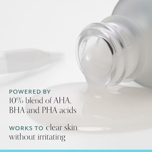 Bliss Clear Genius Clarifying Overnight Liquid Peel - 1 Fl Oz - Clear Pores & Exfoliate Skin - Non-Irritating - Clean - Vegan & Cruelty-Free