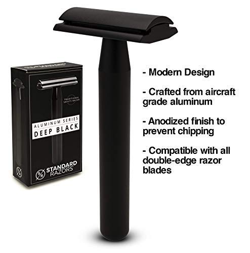Standard Razors - Aluminum Series - Double Edge Safety Razor (Deep Black)