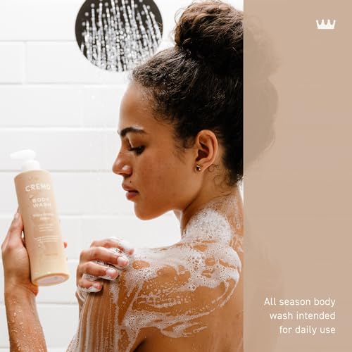 Cremo White Jasmine Amber Skin Moisturizing Body Wash for Women, Notes of White Jasmine, Red Currant, and Sweet Amber, 16 Fl Oz