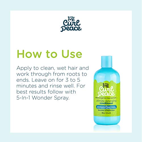 Just For Me Curl Peace Ultimate Detangling Conditioner (3 Pack) - Nourishes & Replenishes, Contains Marshmallow Root Extract, Cocoa Butter & Raw Honey, Sulfate Free, No Animal Testing, 12 oz