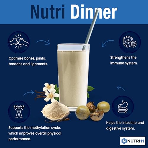 NutriDinner by Nutrillermo | Grass-Fed Collagen Protein Powder | Collagen with Magnesium B-Vitamins | Collagen Supplement for Sleep and Recovery (14,9, Vanilla)