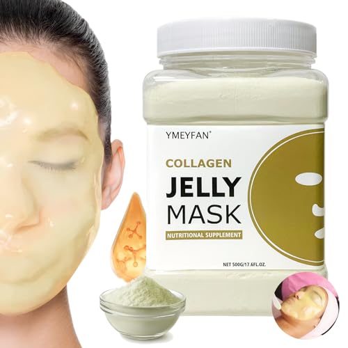 YMEYFAN Jelly Mask Powder for Facials Professional - Collagen Firming & Moisturize Face Mask Skin Care, Anti-Aging Jelly Mask, Peel Off Jelly Masks for Spa, 17.6 Fl Oz