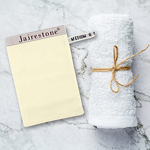 Jairestone Silk Exfoliating Mitt for Body - Deep Body Scrubber & Dead Skin Remover - Premium Kese Glove for Shower & Spray Tan Removal - Effective Exfoliator for Smooth, Glowing Skin