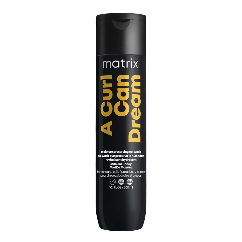 Matrix A Curl Can Dream Co-Wash (Gentle Cleansing Conditioner) For Curly and Coily Hair - Revives Curls Between Washes and Enhances Curl Definition, With Manuka Honey Extract, 10.1 Fl Oz