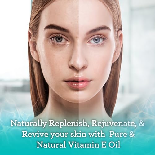 GuruNanda Vitamin E Oil, 2 Fl Oz Pure & Natural, 15,000 IU per Bottle, for Skin, Hair, Face, Nails & Scars, With Coconut Oil to Help Nourish & Moisture, Non-GMO & Vegan