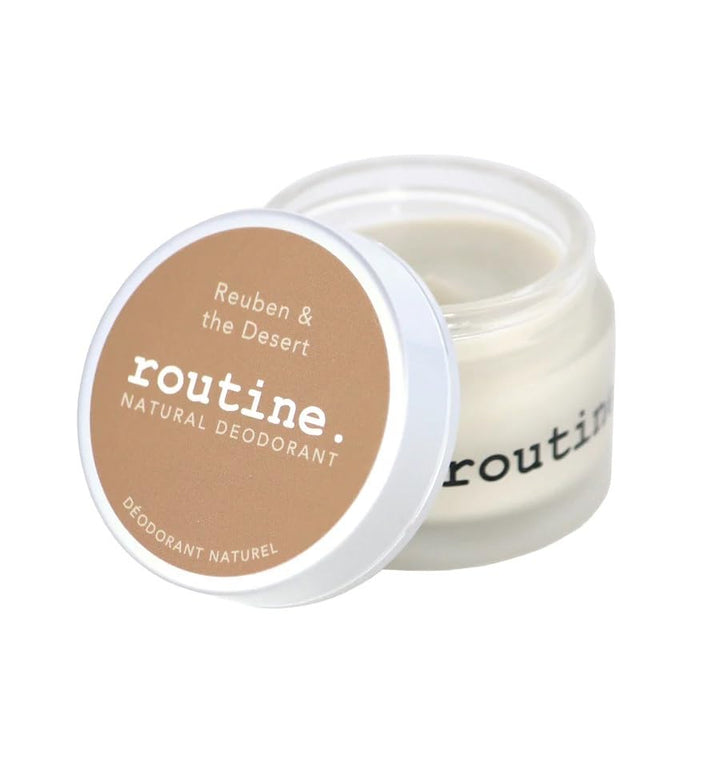 Routine Natural Deodorant Deo Jar | Reuben & The Dark & Stormy: Reduced Baking Soda, 58g | Sensitive Skin Formula | Aluminum Free Natural Deodorant for Women & Men