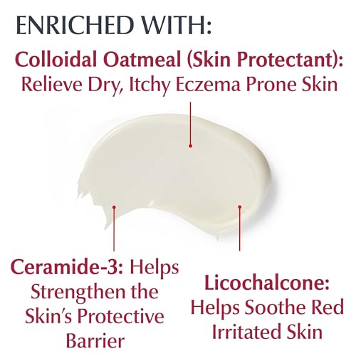 Eucerin Eczema Relief Cream, Full Body Lotion, Moisturizing Eczema Cream with Colloidal Oatmeal (Skin Protectant) and Ceramide 3, 8 Oz Tube