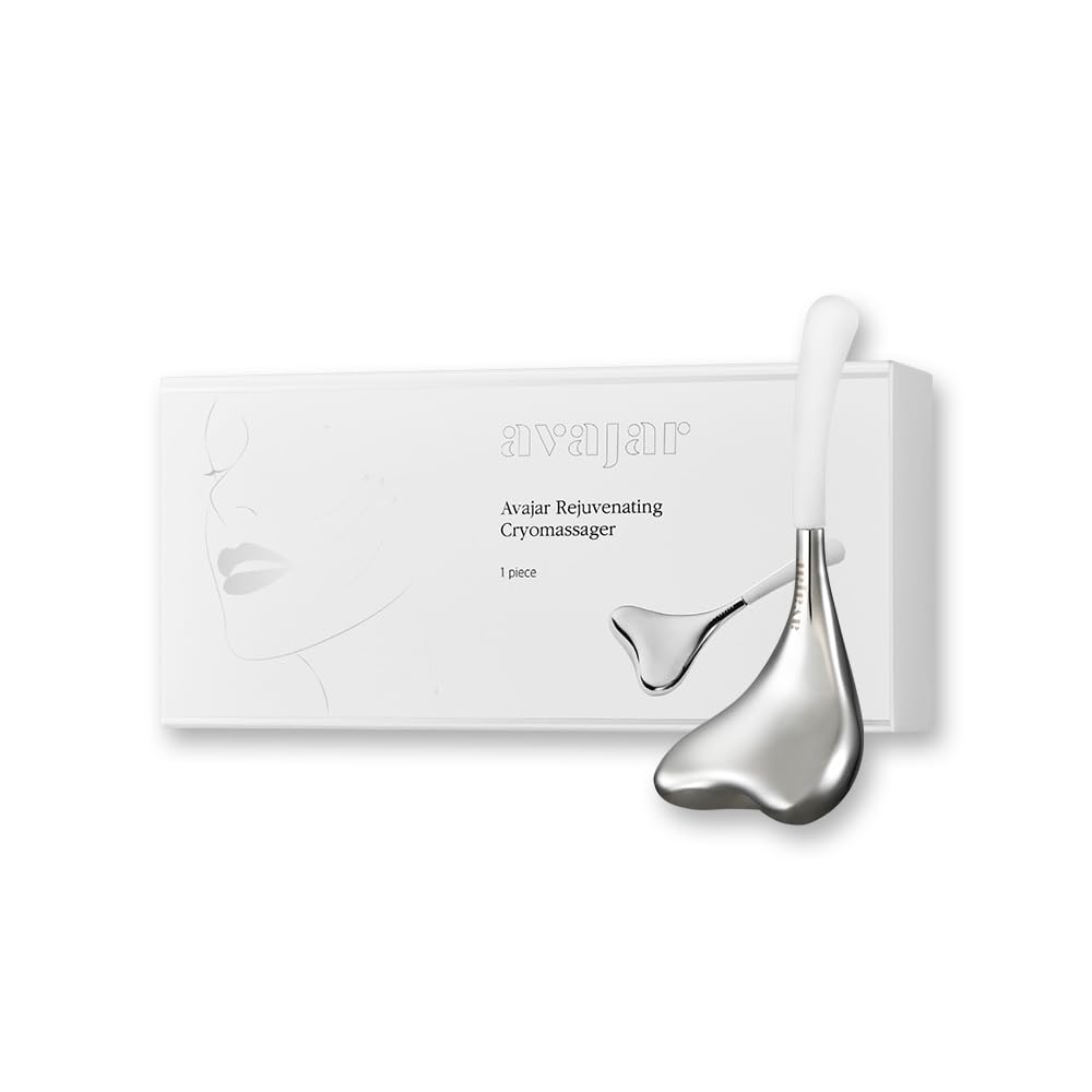 Avajar Cryostick - Korean Skin Care Products I Stainless Steel Gua Sha Facial Tools for Self Care I Double Chin Reducer I Face Massager I Face Slimmer l Facial Cooling Rollers l Puffiness & Lymphatic
