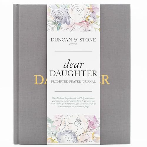 Mother Daughter Journal – Durable Dear Daughter Journal Keepsake – Linen Baby Memory Book - Unique Gifts for Daughter (Grey, 230 Pages)
