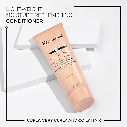 KÉRASTASE Curl Manifesto Hydratation Essentielle Conditioner, Lightweight Conditioner, Detangles, Smooths & Prevents Frizz for All Wavy, Very Curly & Coily Hair, 8.5 Fl Oz